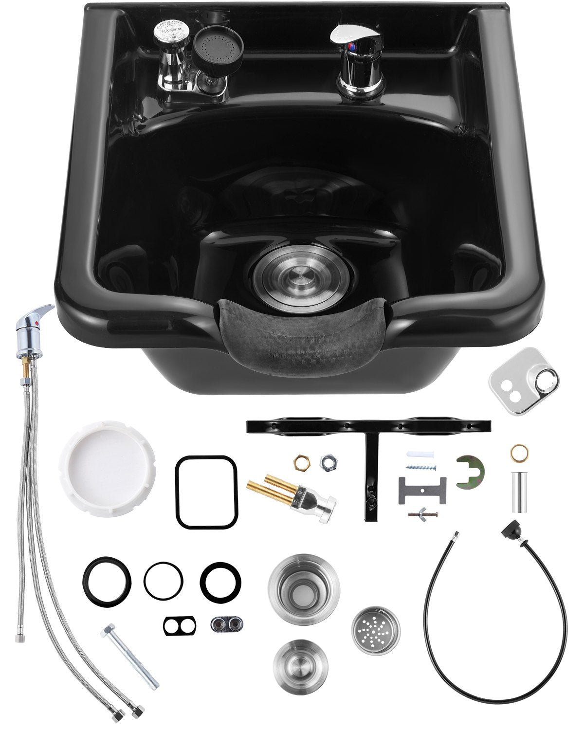 Schamposkål Svart ABS Plast Salong och Spa Hair Sink Beauty