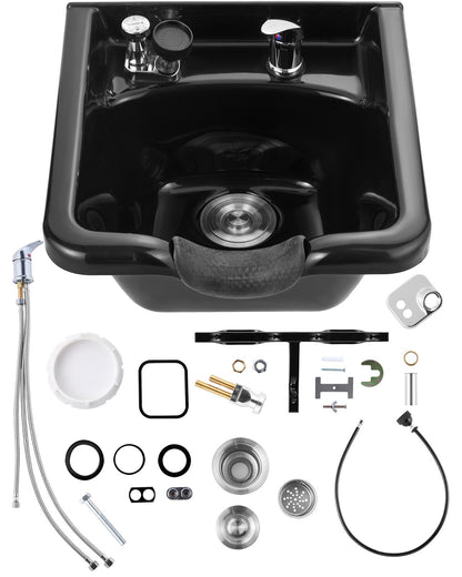 Schamposkål Svart ABS Plast Salong och Spa Hair Sink Beauty