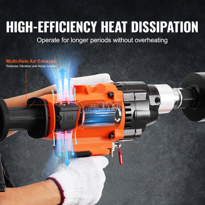 Core Drilling Machine 0.8-7.1 Inch Dia 2600W Handheld Core Drilling Rig For Mixing