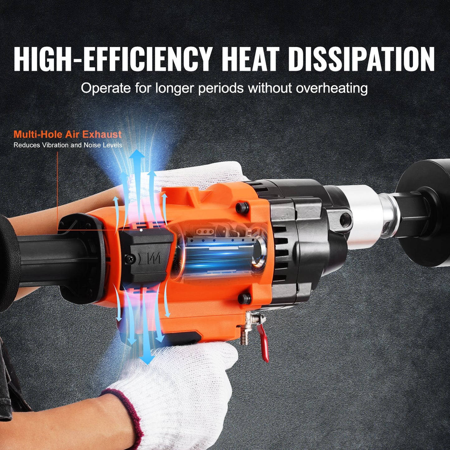 Core Drilling Machine 0.8-7.1 Inch Dia 2600W Handheld and Tripod Core Drilling Rig