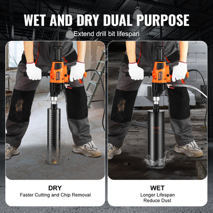 Core Drill Machine, 0.8-6.3in Drilling Diameter Handheld Diamond Core Drill Rig with Carrying Case, 2000W Rugged Concrete Core Drill, Wet and Dry Use, For Drilling Concrete and Mixing Paint