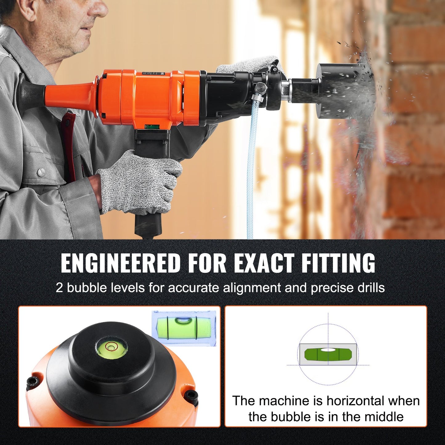 Diamant-Kernbohrgerät, Hand-Beton-Kernbohrgerät, 4 Zoll, 1500 W