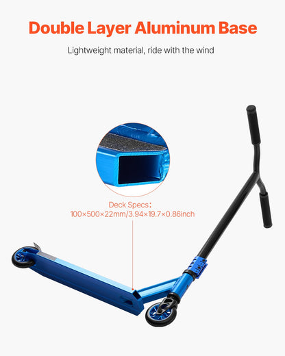 Stunt-Scooter Street Trick Scooter für Kinder und Erwachsene, Doppelschicht-Reifen
