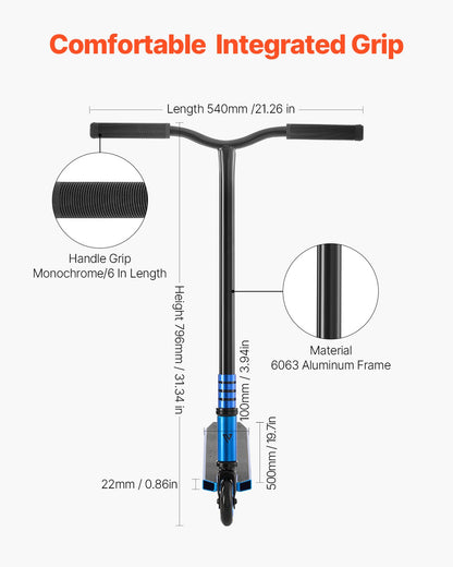 Stunt-Scooter Street Trick Scooter für Kinder und Erwachsene, Doppelschicht-Reifen