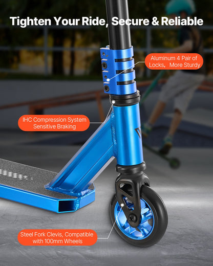 Stunt-Scooter Street Trick Scooter für Kinder und Erwachsene, Doppelschicht-Reifen