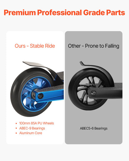 Stunt-Scooter Street Trick Scooter für Kinder und Erwachsene, Doppelschicht-Reifen