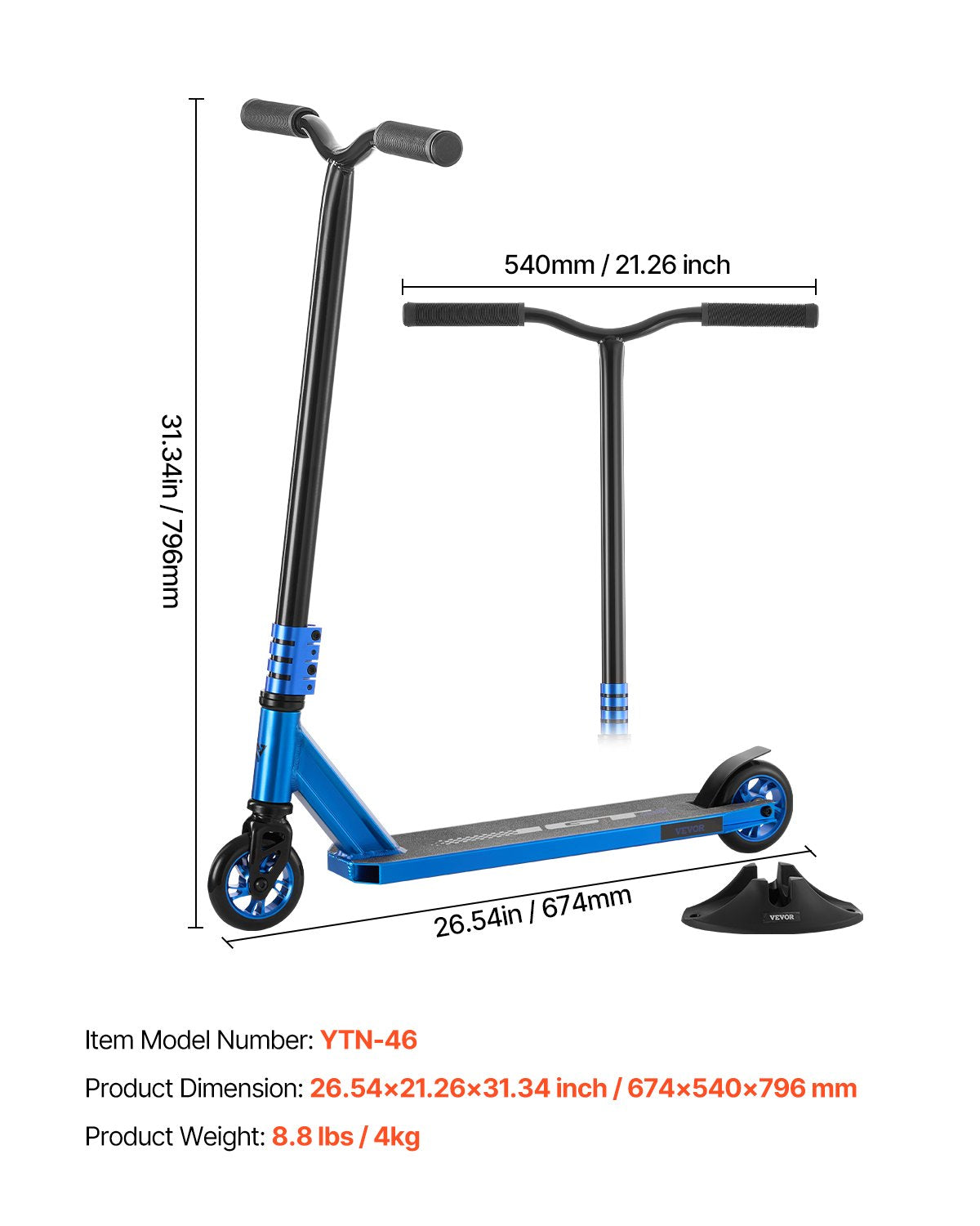 Stunt-Scooter Street Trick Scooter für Kinder und Erwachsene, Doppelschicht-Reifen