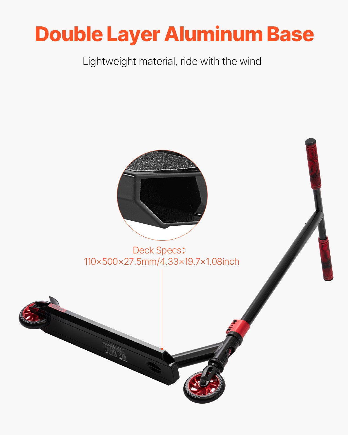 Stunt Scooter Street Trick Scooter för barn Vuxna Dubbellagerdäck