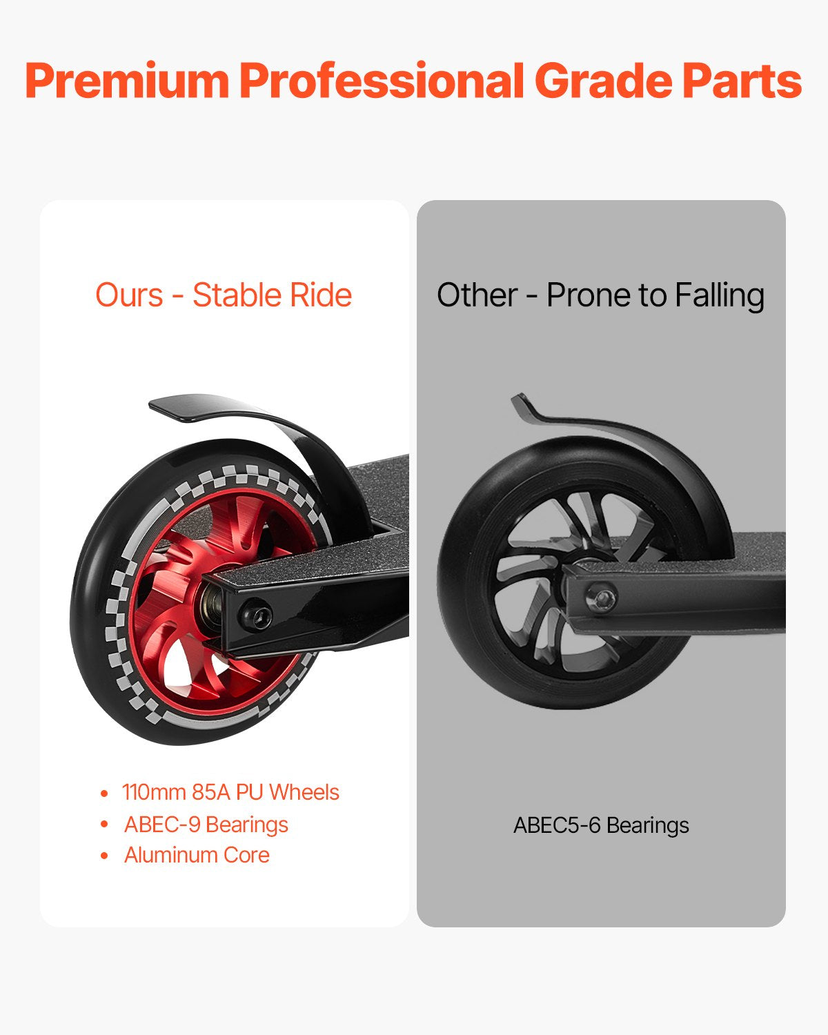 Stunt Scooter Street Trick Scooter för barn Vuxna Dubbellagerdäck