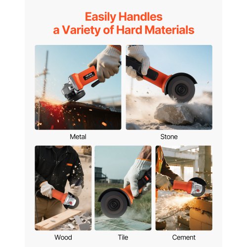 vinkelslip, 114,3 mm elektrisk slipmaskin, 4,5 ampere 12000 varv/min höghastighets sladdanslutna vinkelslipmaskiner med justerbart dammskydd för metallslipning, skärning, rostborttagning (skiva ingår ej) |  EU