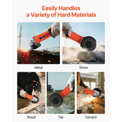 vinkelslip, 127 mm elektrisk slipmaskin, 5,4 ampere 10 000 varv/min höghastighets sladdanslutna vinkelslipmaskiner med justerbart dammskydd för metallslipning, skärning, rostborttagning (skiva ingår ej) |  EU