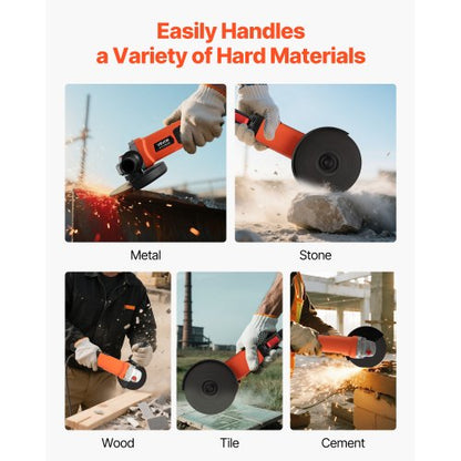 vinkelslip, 177,8 mm elektrisk slipmaskin, 8,2 ampere 8500 varv/min höghastighets sladdanslutna vinkelslipmaskiner med justerbart dammskydd för metallslipning, skärning, rostborttagning (skiva ingår ej) |  EU