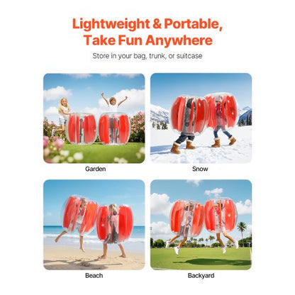 2er-Pack 3FT/0,9M Aufblasbare Bumper Balls PVC Body Sumo Zorb Ball Outdoor | EU