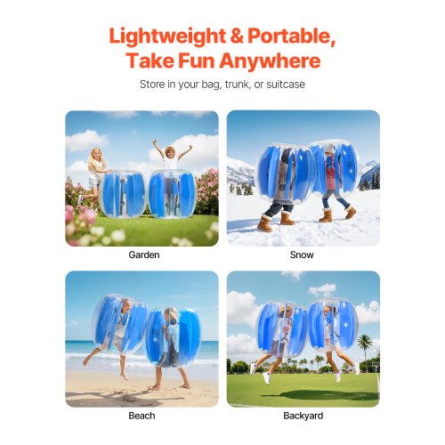 2er-Pack 3FT/0,9M Aufblasbare Bumper Balls PVC Body Sumo Zorb Ball Outdoor | EU