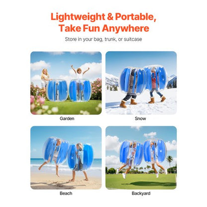 2er-Pack 3FT/0,9M Aufblasbare Bumper Balls PVC Body Sumo Zorb Ball Outdoor | EU