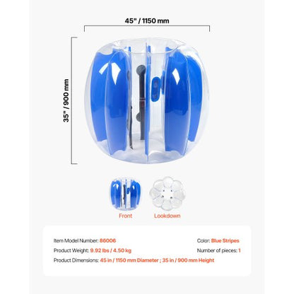 4FT/1,2M Aufblasbare Bumper Balls PVC Körper Sumo Zorb Ball Outdoor Spiele | EU