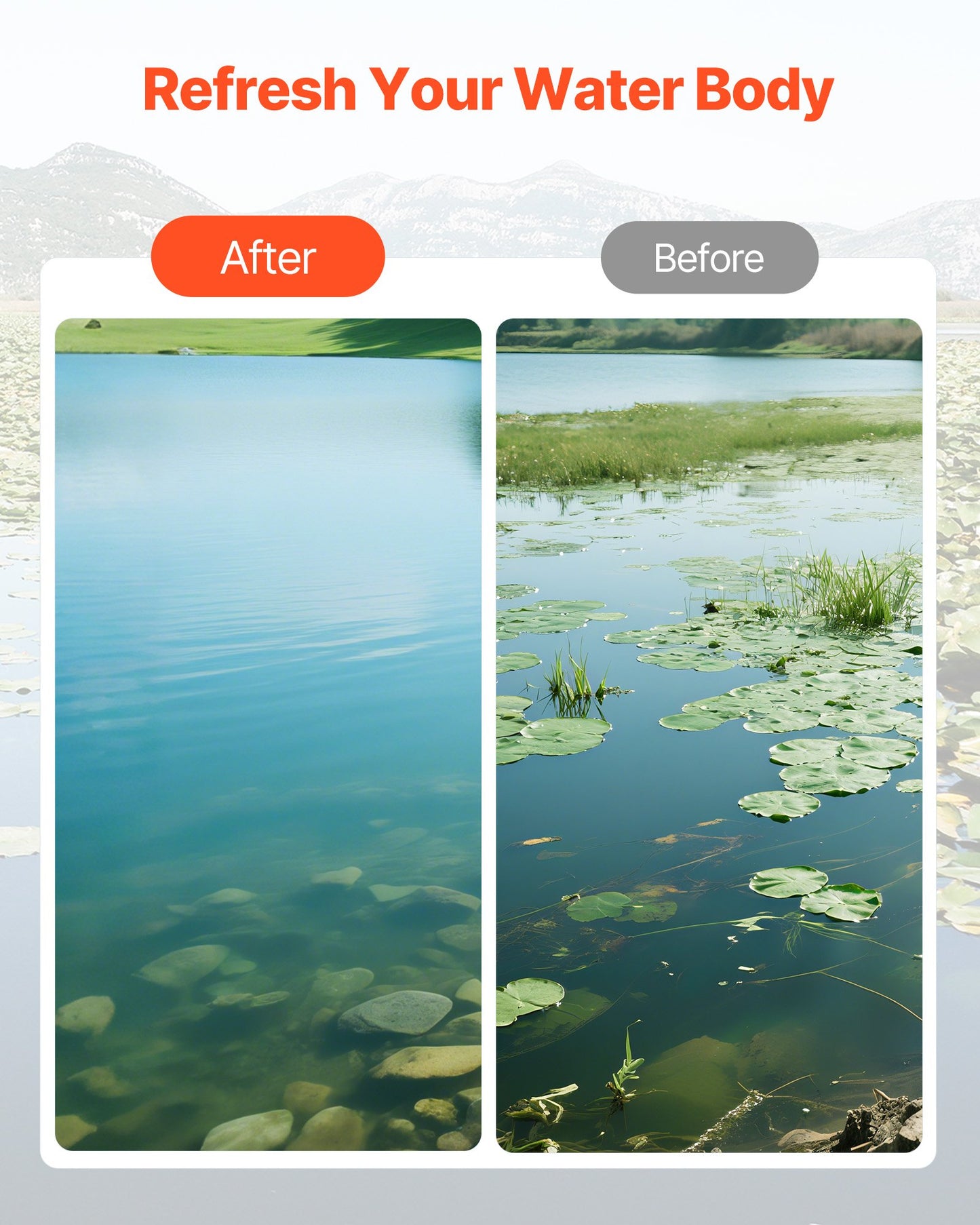 Lake Weed Cutter, Pond Aquatic Plant Cutting Tool with 62 in Max. Cut Width, Sharp and Heavy-Duty Steel Blades, Pond Rake with 30 ft Throw Rope, for Cattail, Phragmites, Lilly Pads & Chara