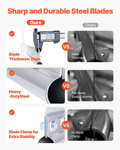 Lake Weed Cutter, Pond Aquatic Plant Cutting Tool with 37 in Max. Cut Width, Sharp and Heavy-Duty Steel Blades, Pond Rake with 30 ft Throw Rope, for Cattail, Phragmites, Lilly Pads & Chara