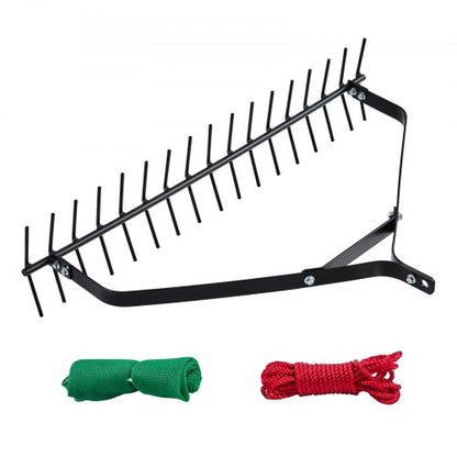 32 in Aquatic Weed Rake, 6.3 in Double Sided Lake Weed Rake, Lightweight Pond Weeds Cutter with 30ft Rope, No Assembly Required, Muck Lilypad Clearing Tool for Pond, Lake, Rivulet