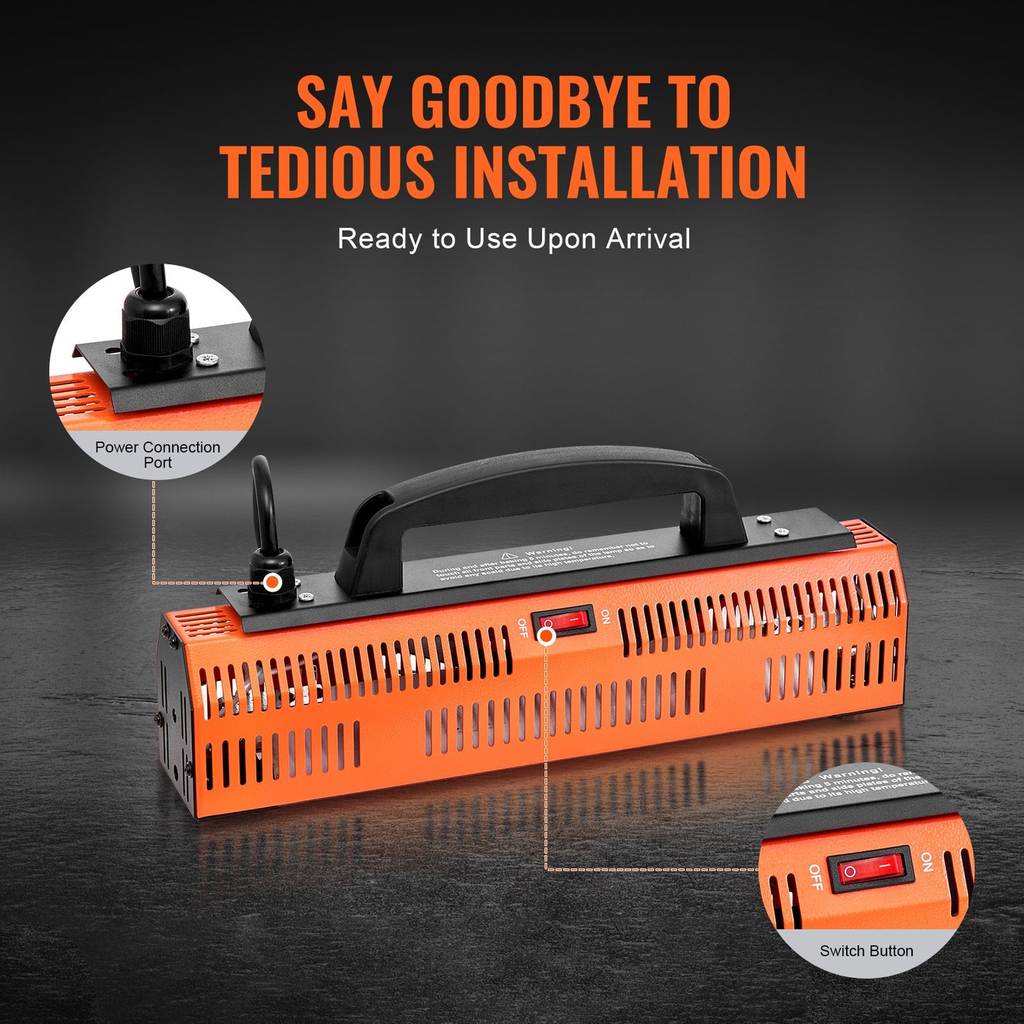 Infraröd färghärdningslampa Handhållen 1000W för automatisk kroppstorkning