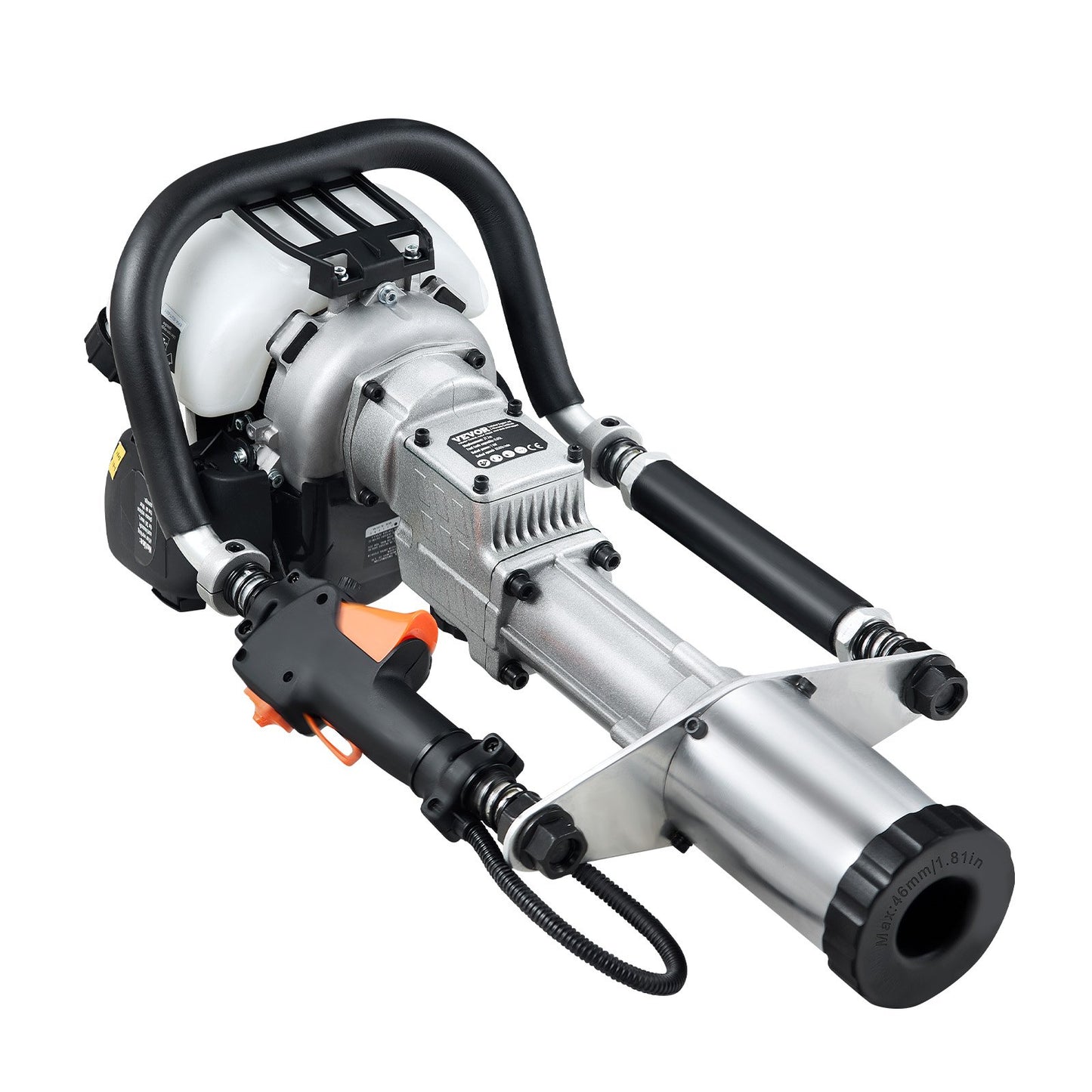 37,77 ccm Benzinbetriebener T-Pfostentreiber, 4-Takt-Zaunpfostentreiber mit 3 Köpfen