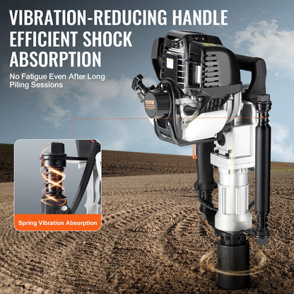 37,77 ccm Benzinbetriebener T-Pfostentreiber, 4-Takt, 2-Kopf-Zaunstapler