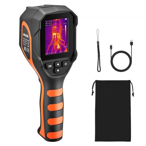 Thermal Camera, 320 x 240 TISR Super Resolution, Thermal Imaging Camera with 2MP Visual Camera, 256 x 192 IR Resolution, 25 HZ Refresh Rate, -4°F to 1022°F, 4 Image Modes & 6 Color Palettes