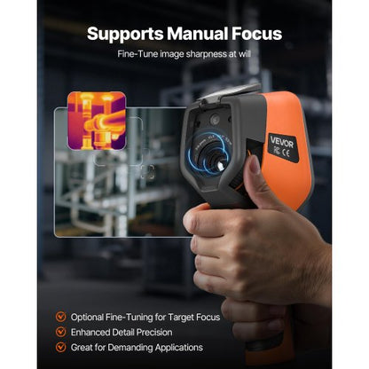 Värmekamera, 384 x 288 IR-upplösning, Handhållen värmekamera med 5MP visuell kamera, 30Hz uppdateringsfrekvens infraröd bildskärm med 3,5-tums pekskärm, -4°F till 1022°F, WIFI-stöd |  EU