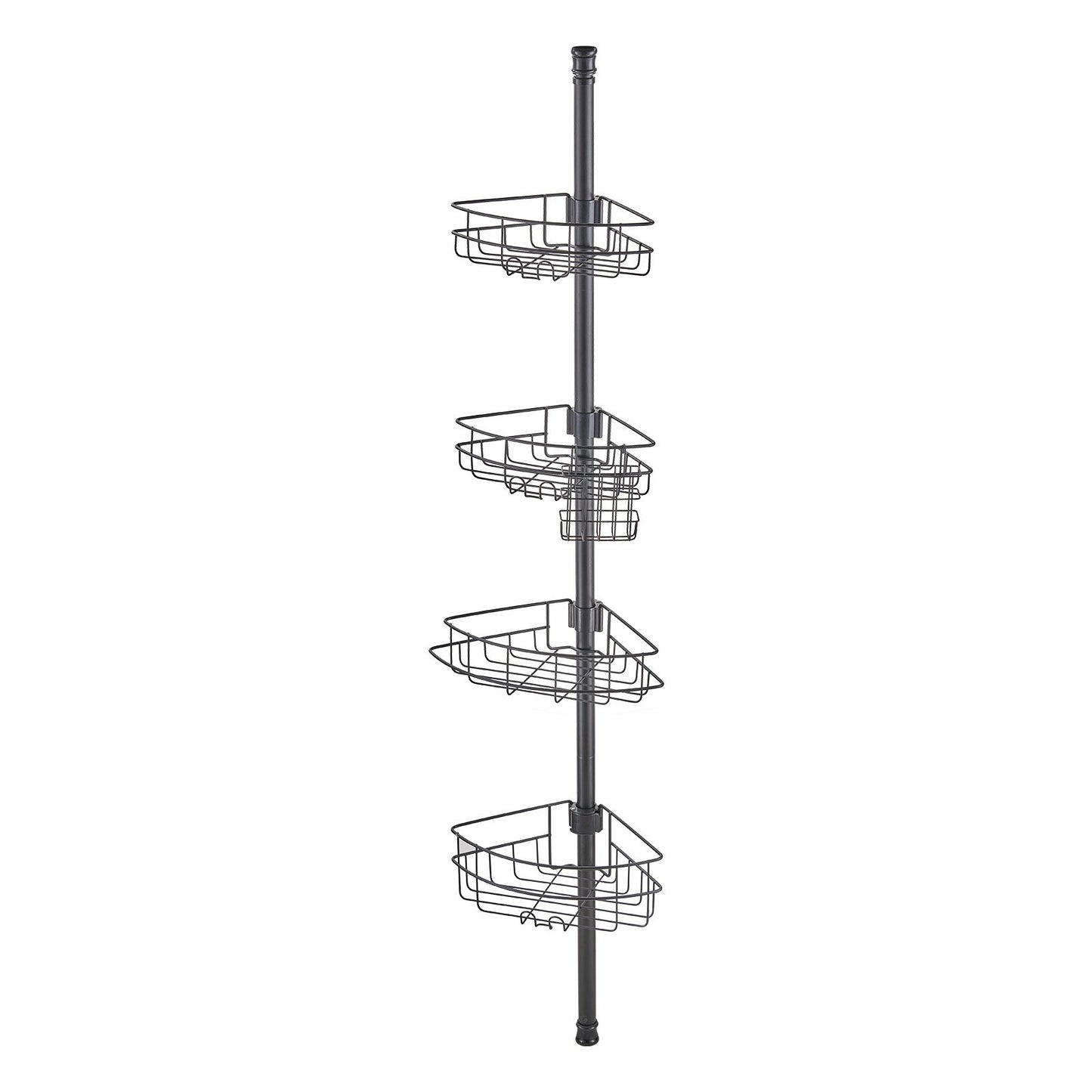 56" to 114" High Shower Corner Caddy Tension Rod Rustproof Tension Rod