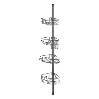 56" to 114" High Shower Corner Caddy Tension Rod Rustproof Tension Rod