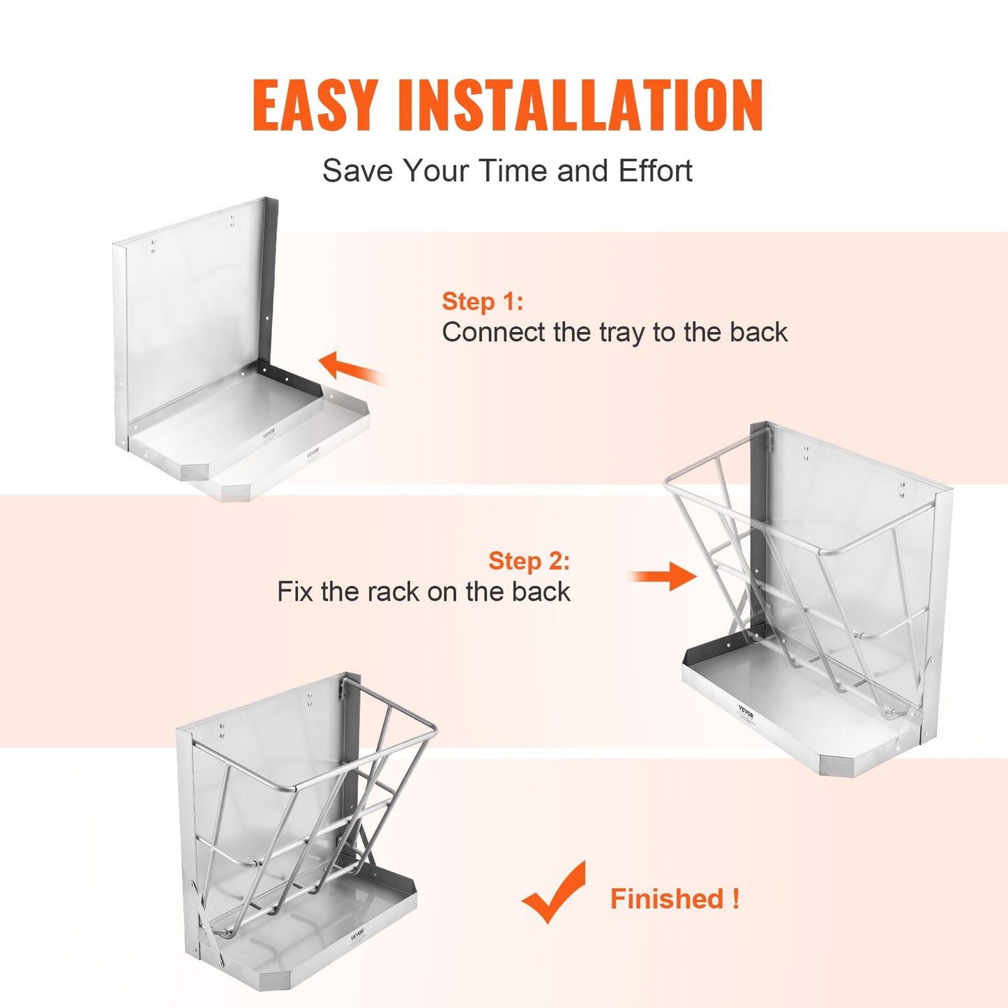 Wall Mounted Goat Hay Feeder 2 in 1 Hay and Grain Feeder 21 Gallons