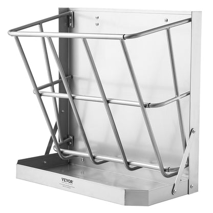 Wall Mounted Goat Hay Feeder 2 in 1 Hay and Grain Feeder 21 Gallons