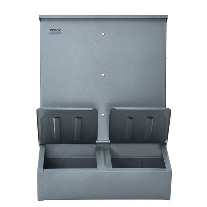 Hog Feeder 3.7 Bushel Metal Double Door Pig Feeder Feeds up to 8 Pigs