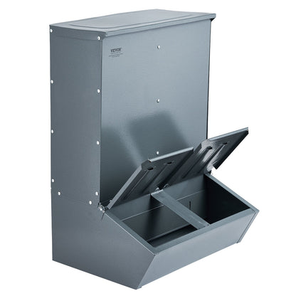 Hog Feeder 3.7 Bushel Metal Double Door Pig Feeder Feeds up to 8 Pigs