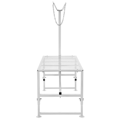 Livestock Stand Goat Trim Stand 21"-33" Height 47x23 in Table Top White