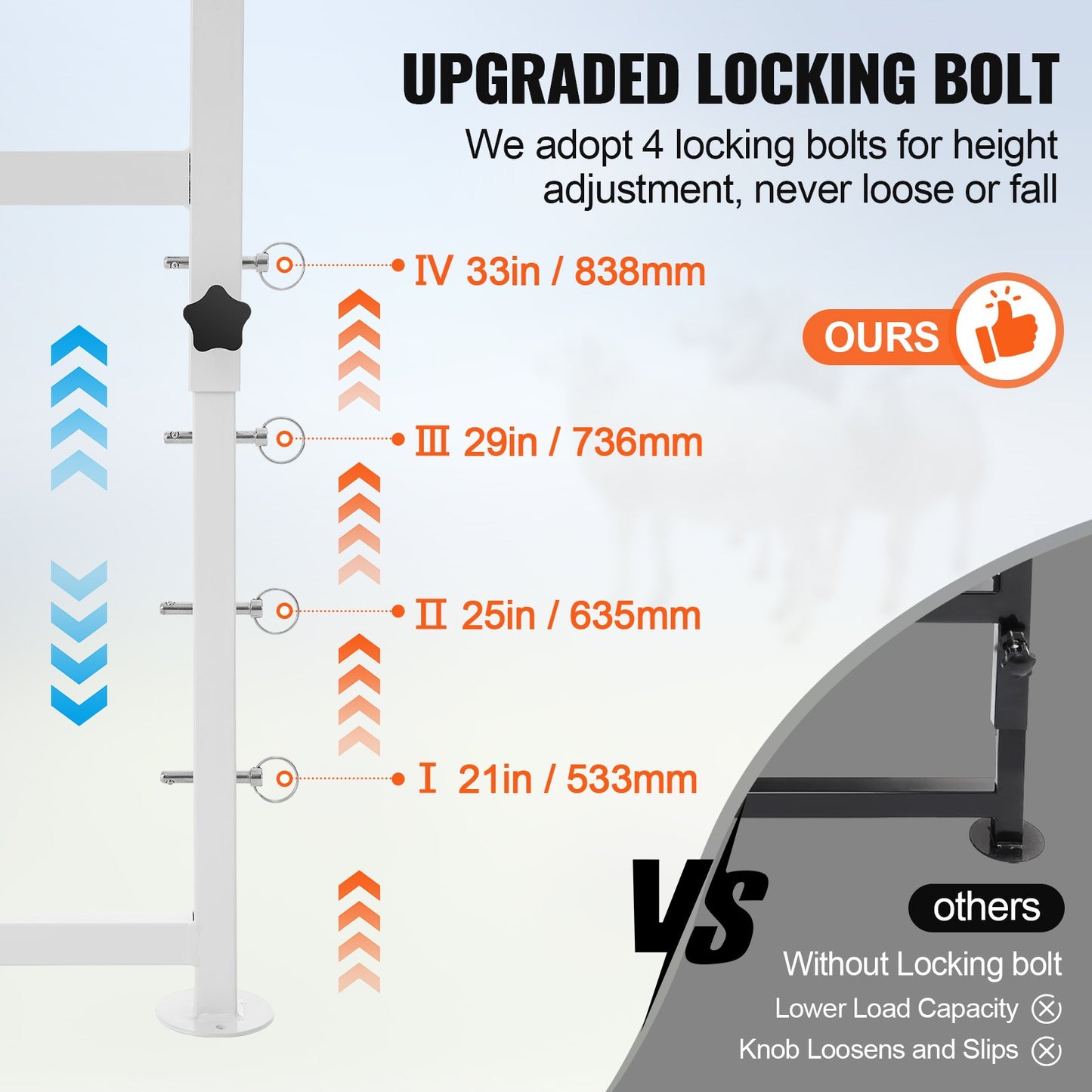 Viehstand Ziegentrimmstand 21"-33" Höhe 51x23 in Tischplatte Weiß