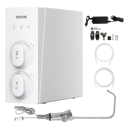 Reverse Osmosis System 600 GPD 8-Stage Tankless Water Filter Under Sink