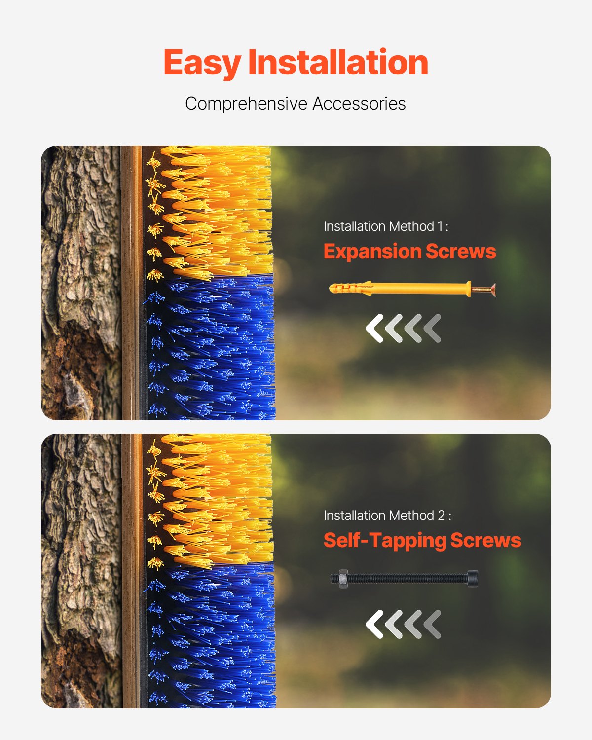 Livestock Scratching Brush, 6 Pcs Horse Brush with 12 Screws, 17.1 x 7.5 in Cow Scratcher, for Back Itch Relief & Keep Cleaning, Grooming & Scratching Post for Horse, Pig, Cattle Supplies