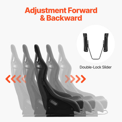 1 Set Rennsitz Integrierter Rennstuhl mit Veloursstoff &amp; Schieber