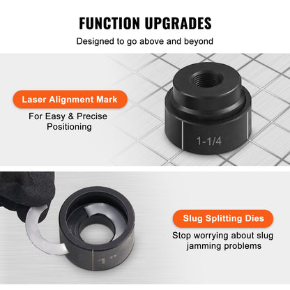15 Tonnen hydraulischer Ausbrechstanzen-Antriebssatz Lochstanzwerkzeug 1/2"-4" mit 10 Stempeln