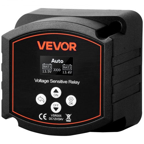Dual Battery Isolator, 12V 300 Amp, Manual and Automatic VSR Voltage Sensitive Relay with LCD Screen, Smart Battery Isolator for Lithium & Lead-Acid Batteries, for Car Truck RV UTV ATV Boat