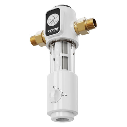 Spin Down-filter, 40 mikron helhussedimentfilter för brunnsvatten, 3/4" GM + 1" GM + 3/4" GF, 4 T/H hög flödeshastighet, för vattenfiltreringssystem i hela huset, brunnsvattensedimentfilter