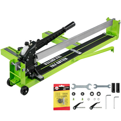 Tile Cutter 31.5 Inch Manual Tile Cutter 1.4 Inch Tile Cutter Ceramic Porcelain Cutter with Laser Guide All Steel Frame and Bonus Spare Cutting Wheel Tile Cutter Hand Tools