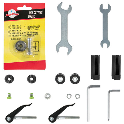 39-tums kakelskärare manuell kakelskärare, med volframkarbidskärhjul Professionell vinylplankskärare, justerbar laserguide för precisionsskärning av porslinskeramiska golvplattor