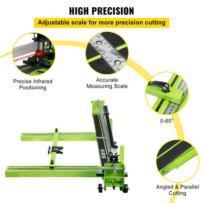 Tile Cutter 47 Inch, Manual Tile Cutter All-Steel Frame,Tile Cutting Machine with Laser Guide and Bonus Spare Cutter,Tile Cutter Hand Tool for Precision Cutting Porcelain Ceramic Floor Tiles