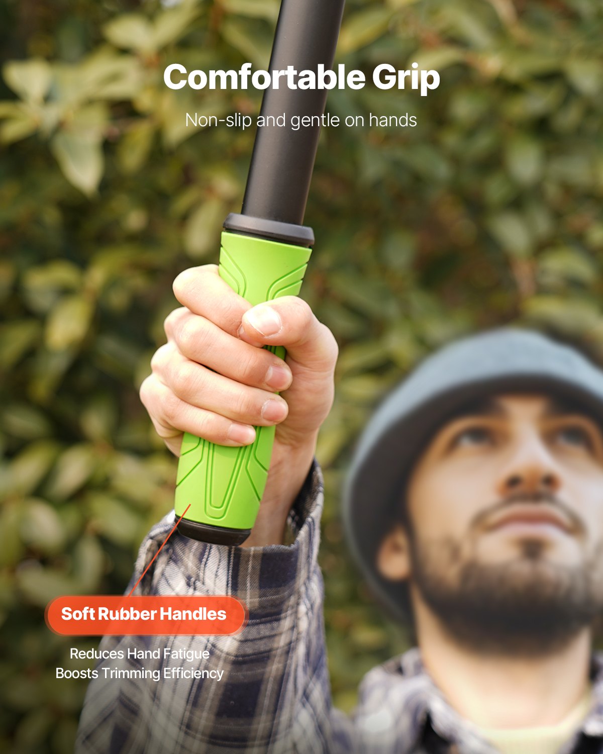 Loppers for Tree Trimming, 32 inch Garden Anvil Trimmer with Compound Action, Sharp Steel Blade, Heavy Duty Tree Branch Cutter Up to 2 inch Dia Cut Capacity, Ergonomically Designed Handles