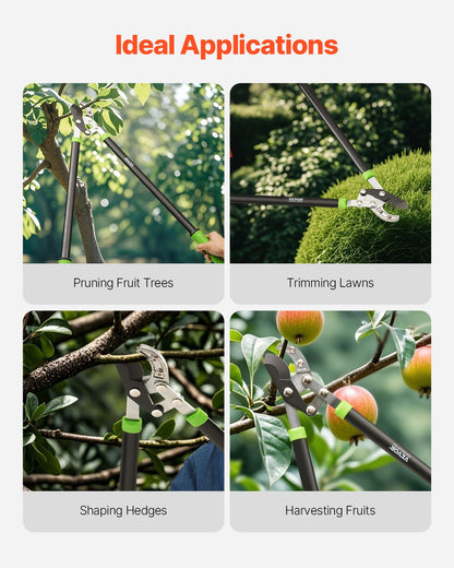 Loppers for Tree Trimming, 32 inch Garden Anvil Trimmer with Compound Action, Sharp Steel Blade, Heavy Duty Tree Branch Cutter Up to 2 inch Dia Cut Capacity, Ergonomically Designed Handles