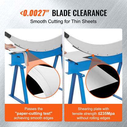 32" Manual Hand Plate Shear for Metal Sheet Processing, Benchtop Cutter with Q235 Material, for Crafts Thick Steel Crafting, Heavy Duty Roll Press Machine for Builders, DIY Enthusiasts