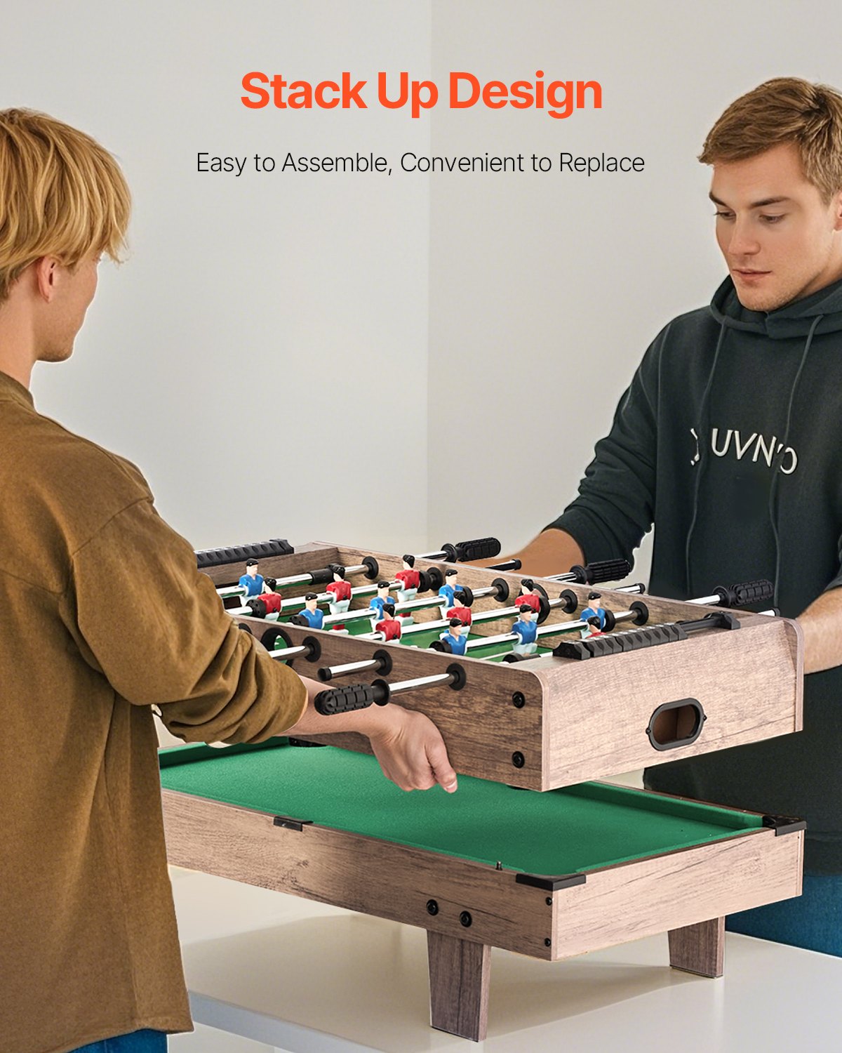 82 cm Air Hockey Table 4-in-1 Combo Game Table Football Ping Pong Billiards