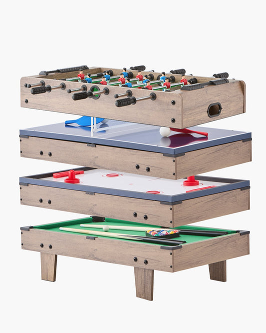 82 cm Air Hockey Table 4-in-1 Combo Game Table Football Ping Pong Billiards
